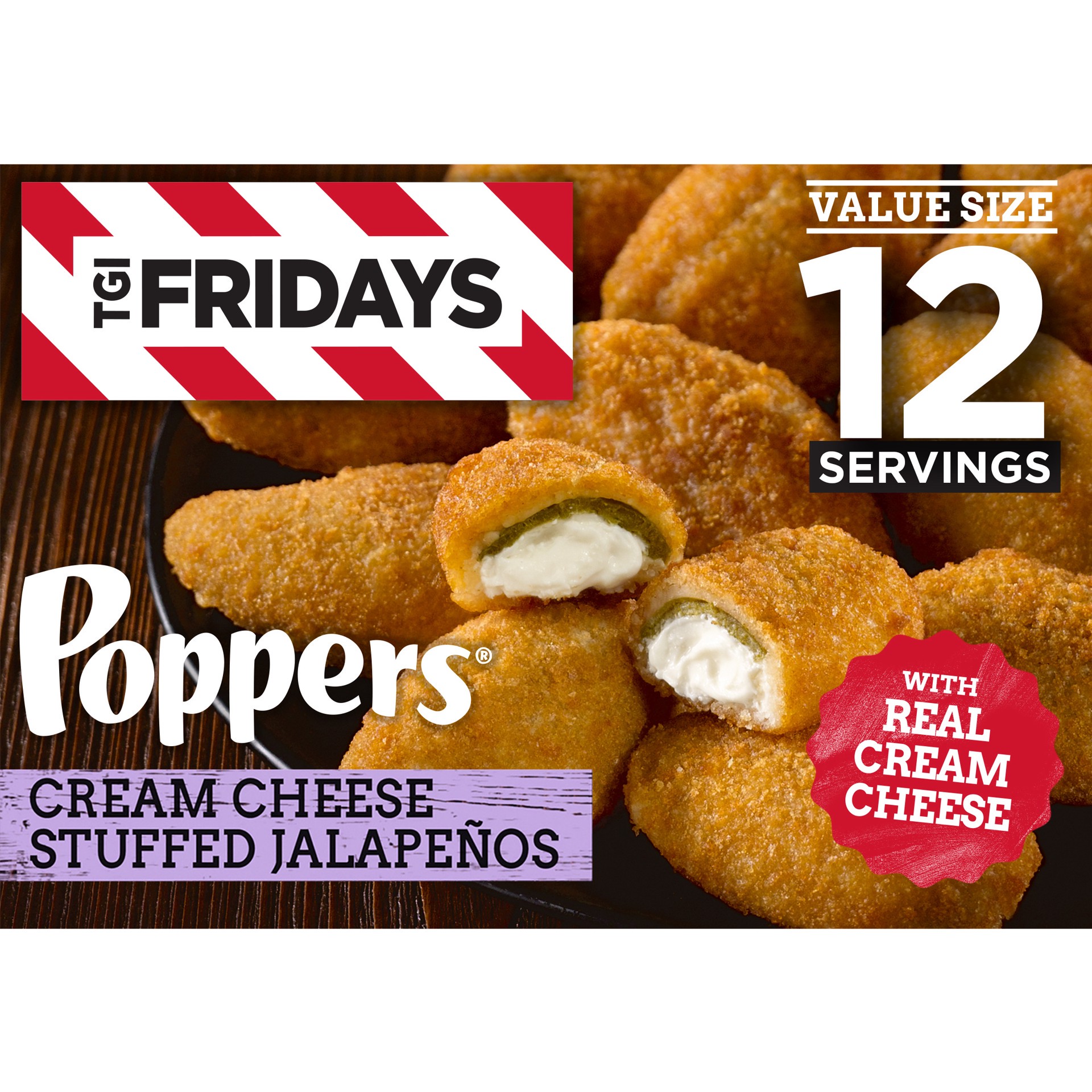 slide 1 of 5, TGI Fridays Frozen Appetizers Cream Cheese Stuffed Jalapeno Poppers Value Size, 32 oz. Box, 32 oz