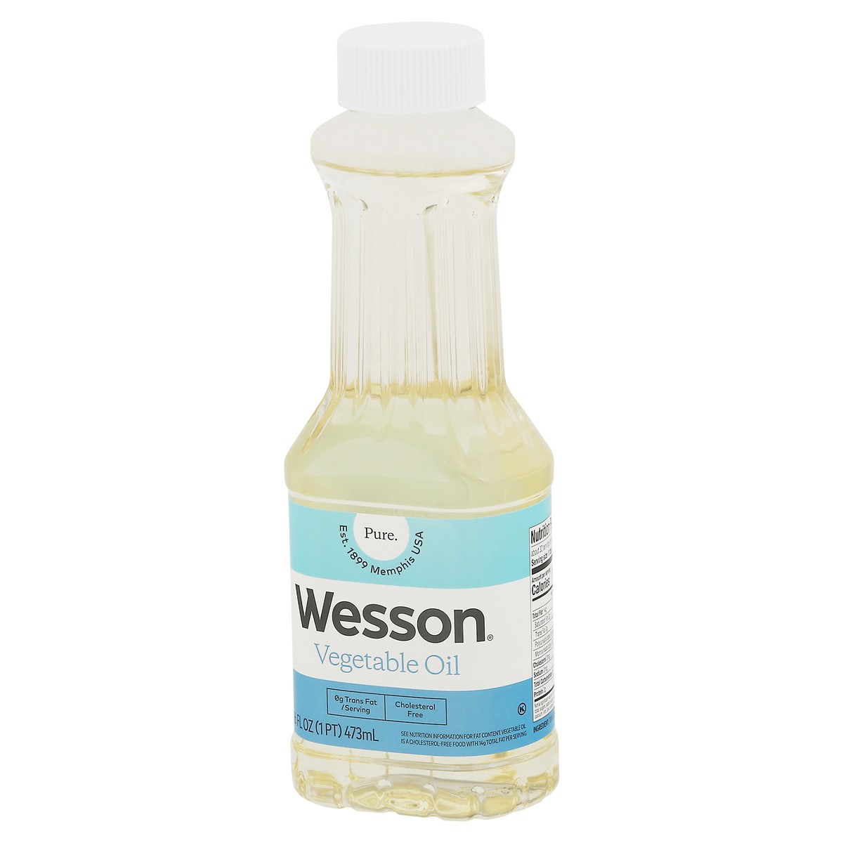 slide 3 of 9, WESSON Pure Vegetable Oil, 0 g Trans Fat, Cholesterol Free, 16 oz., 16 fl oz