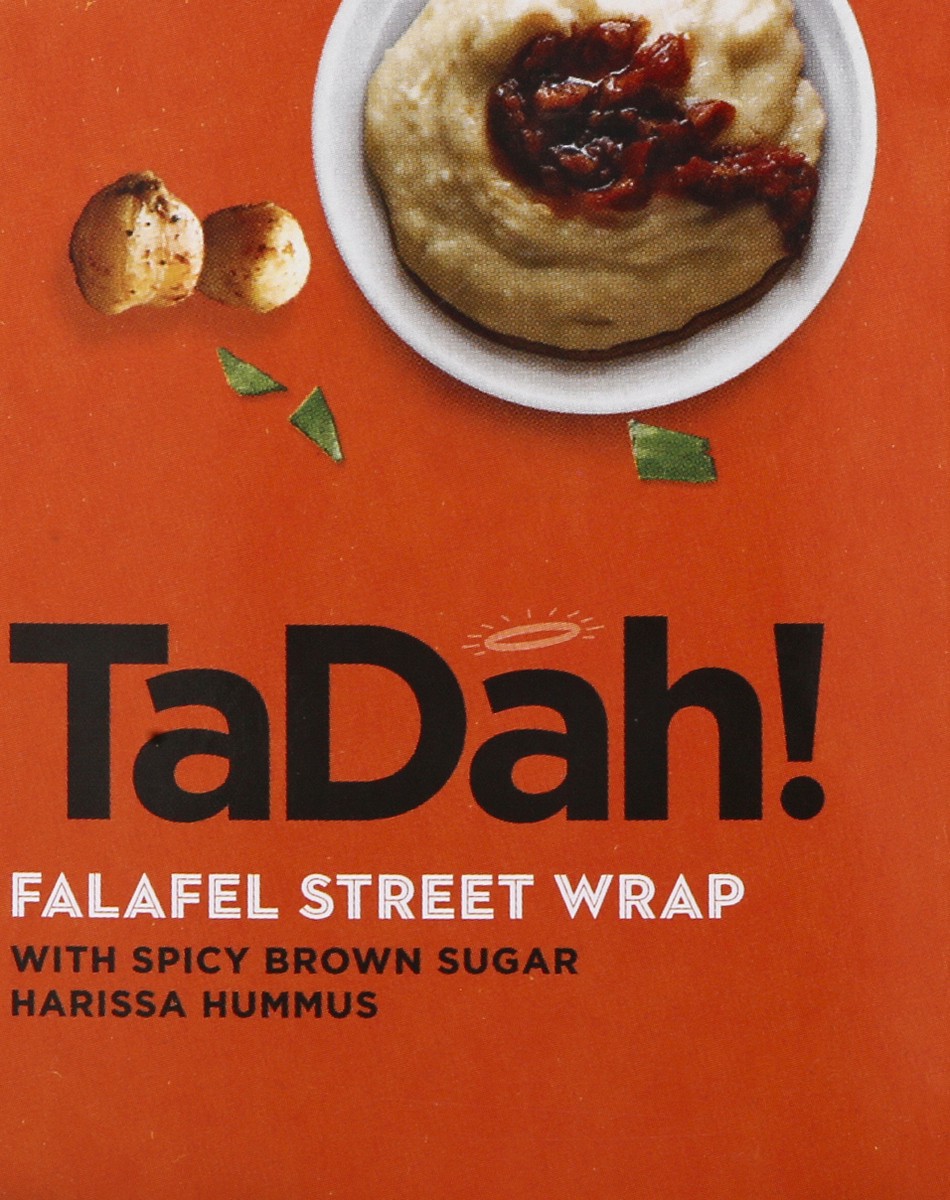 slide 6 of 13, Tadah! with Spicy Brown Sugar Harissa Hummus Falafel Street Wrap 7.5 oz, 7.5 oz