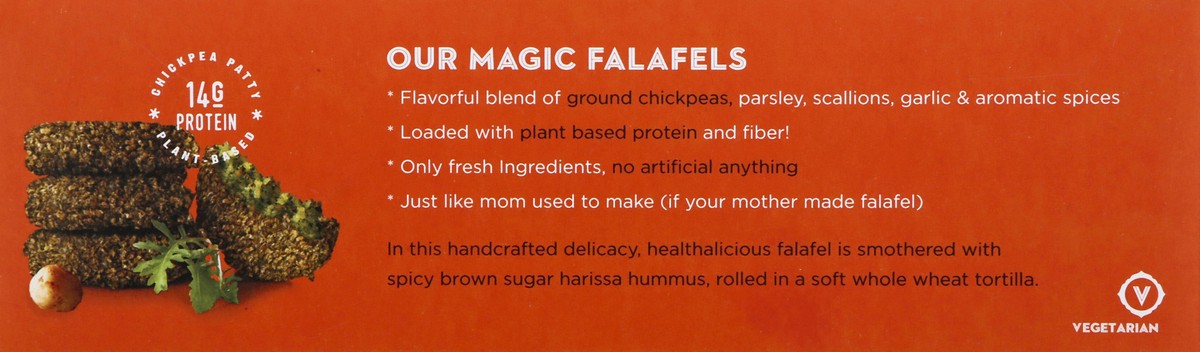 slide 9 of 13, Tadah! with Spicy Brown Sugar Harissa Hummus Falafel Street Wrap 7.5 oz, 7.5 oz