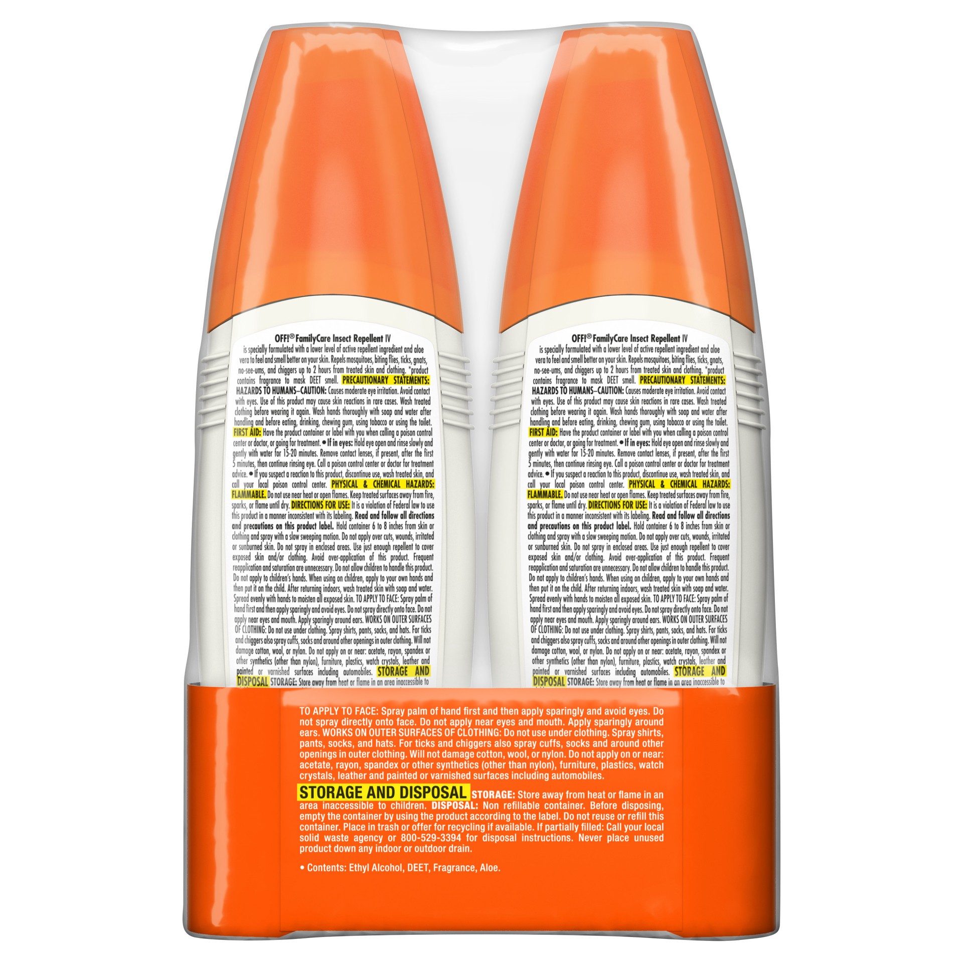 slide 4 of 4, OFF! FamilyCare Mosquito Repellent Unscented Bug Spray, 6 oz, 2 ct, 12 fl oz