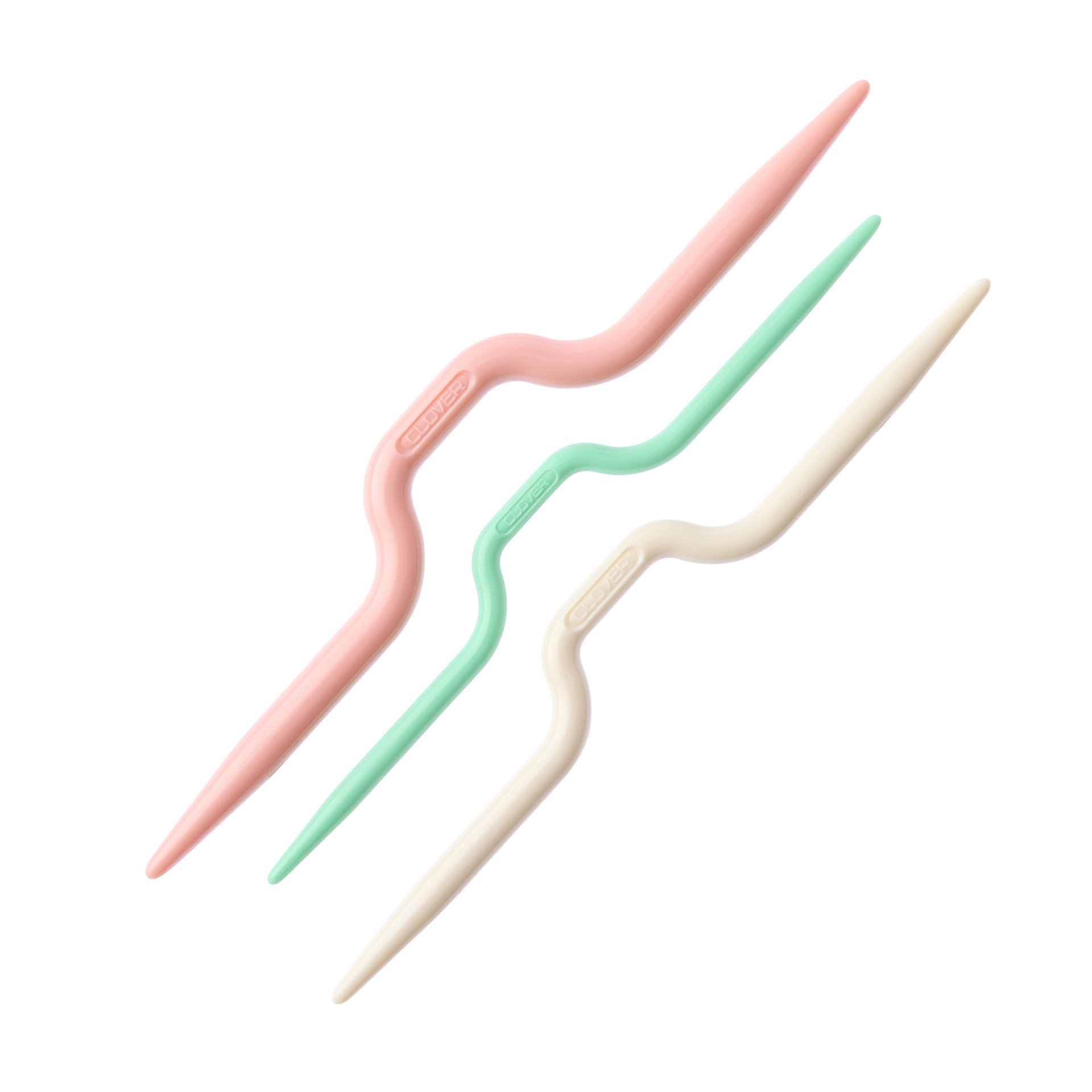 slide 3 of 4, Clover Cable Stitch Holders, 3 needles