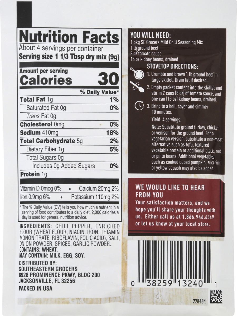 slide 7 of 8, Se Grocers Mild Chili Seasoning, 1.2 oz