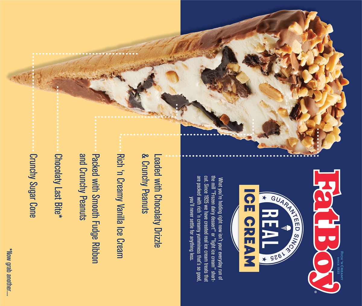 slide 3 of 7, Fat Boy Premium Sundae Best Ice Cream Cones 4 Ea, 4 ct