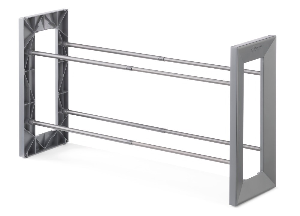 slide 1 of 1, Whitmor Gunmetal 2-Tier Expandable Shoe Rack, 1 ct