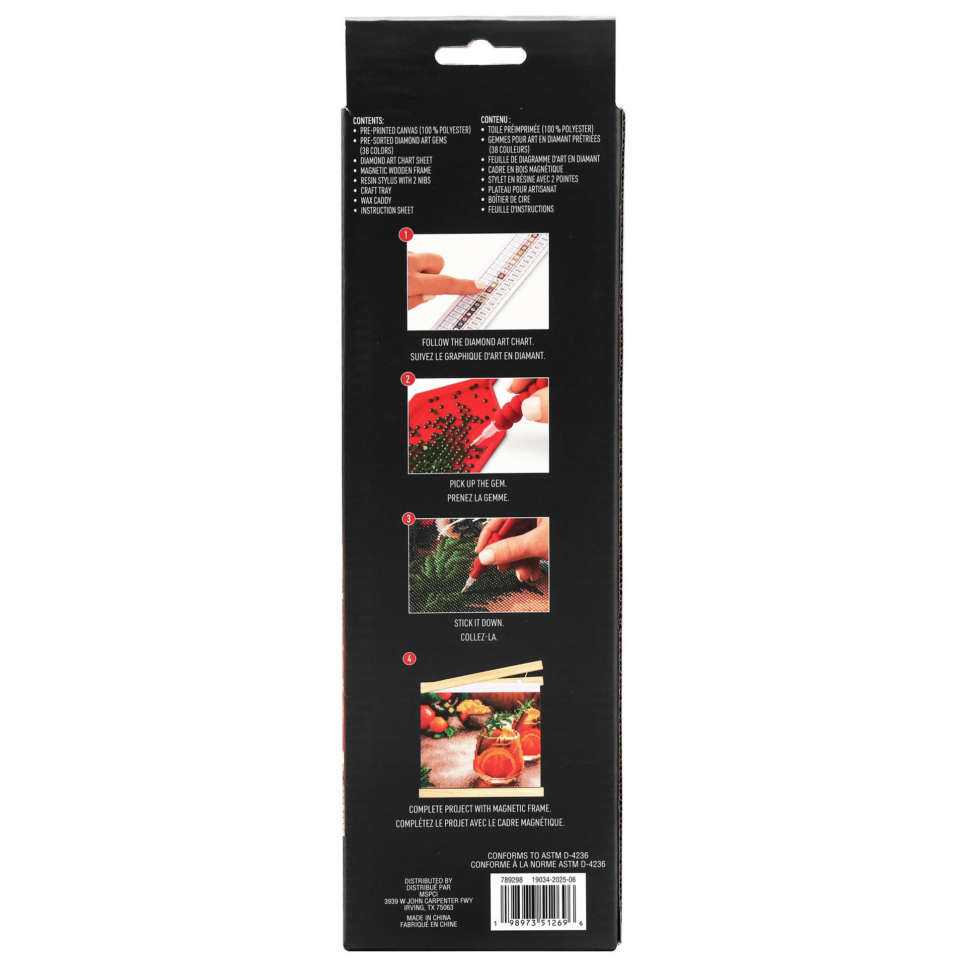 slide 4 of 4, 8" X 10" Cocktails Diamond Art Kit With Frame By Make Market, 8 in x 10 in