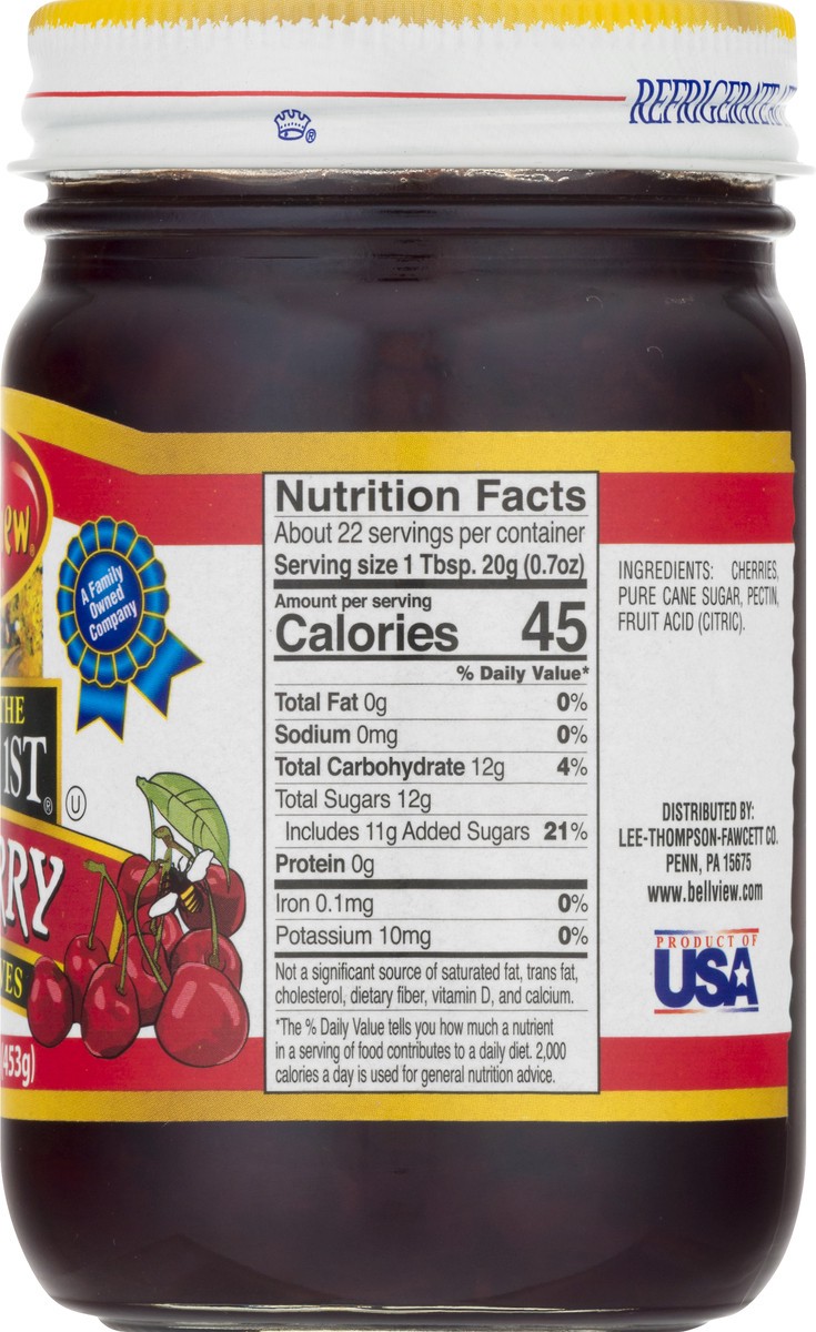 slide 13 of 13, Bell-View Taste The Fruit 1st Cherry Preserves 16 oz, 16 oz