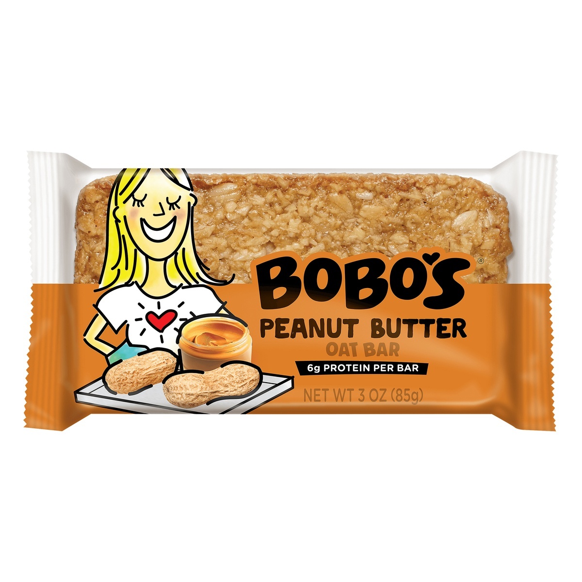 slide 1 of 2, Bobo's Peanut Butter Oat Bar 3 oz. Wrapper, 1 ct