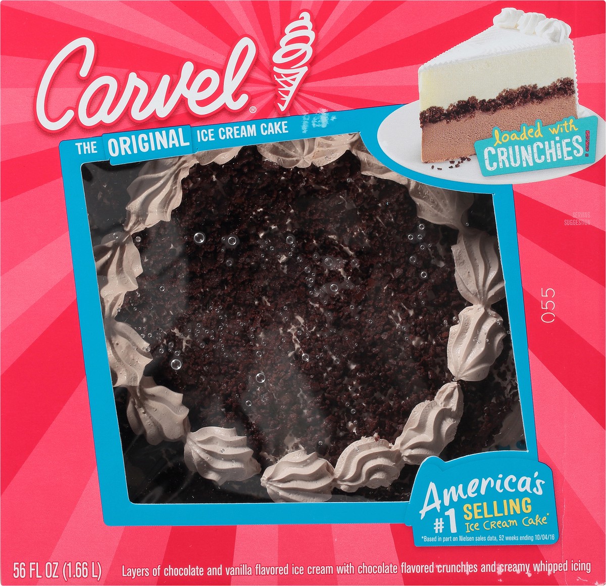 slide 5 of 8, Rich's Double Crunch Ice Cream Cake-Carvel, 56 oz