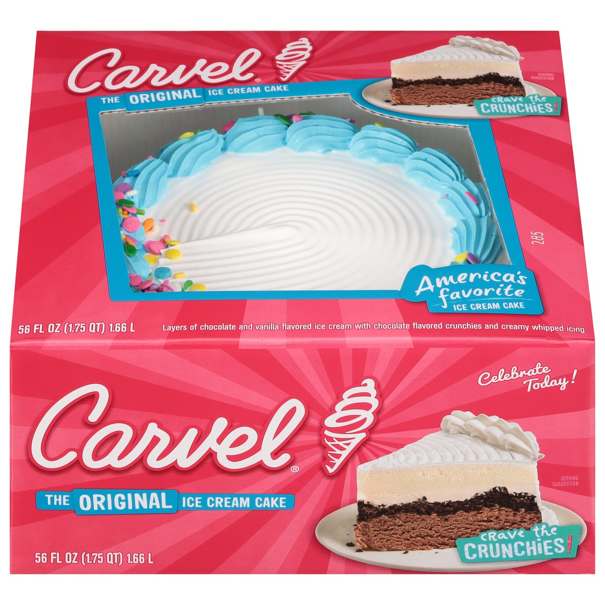 slide 1 of 8, Carvel The Original Ice Cream Cake 56 fl oz, 56 fl oz