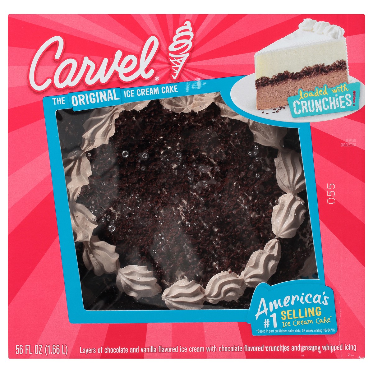 slide 1 of 8, Rich's Double Crunch Ice Cream Cake-Carvel, 56 oz