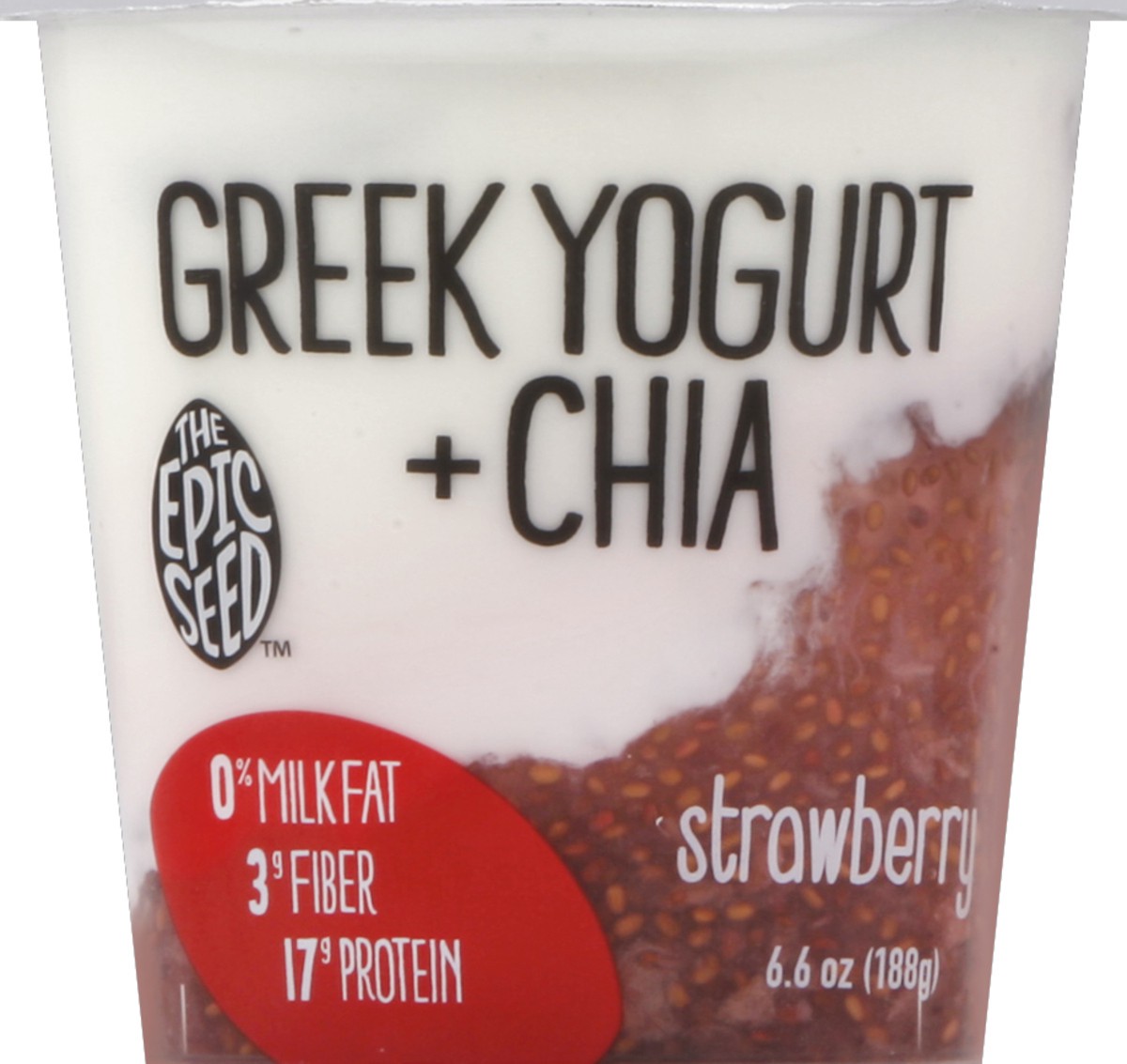 slide 3 of 3, The Epic Seed Greek Yogurt Strawberry & Chia, 6.6 oz