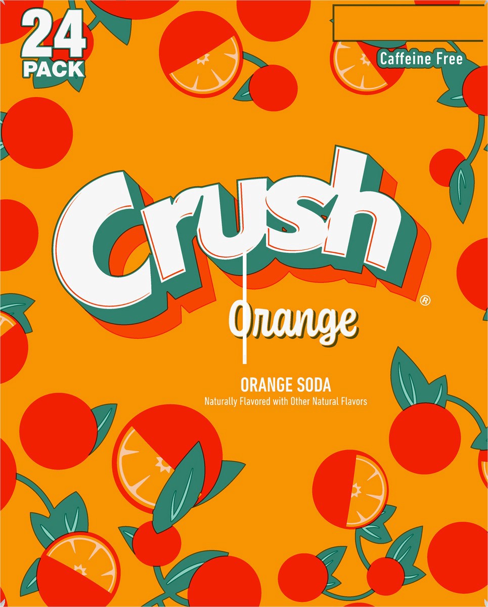 slide 6 of 7, Crush Orange Soda, 12 fl oz cans, 24 pack, 24 ct; 12 fl oz