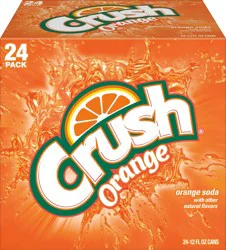 Crush Orange Soda, 12 fl oz cans, 24 pack
