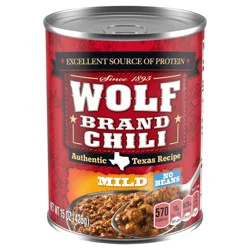 Wolf Brand Mild No Beans Chili 15 oz