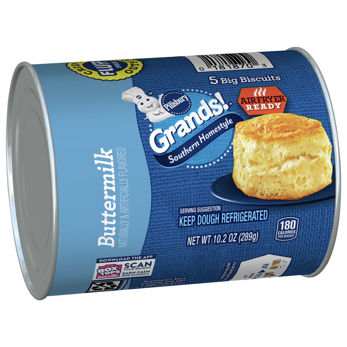 slide 9 of 9, Grands! Southern Homestyle Buttermilk Biscuits, 5 Ct, 10.2 oz, 5 ct