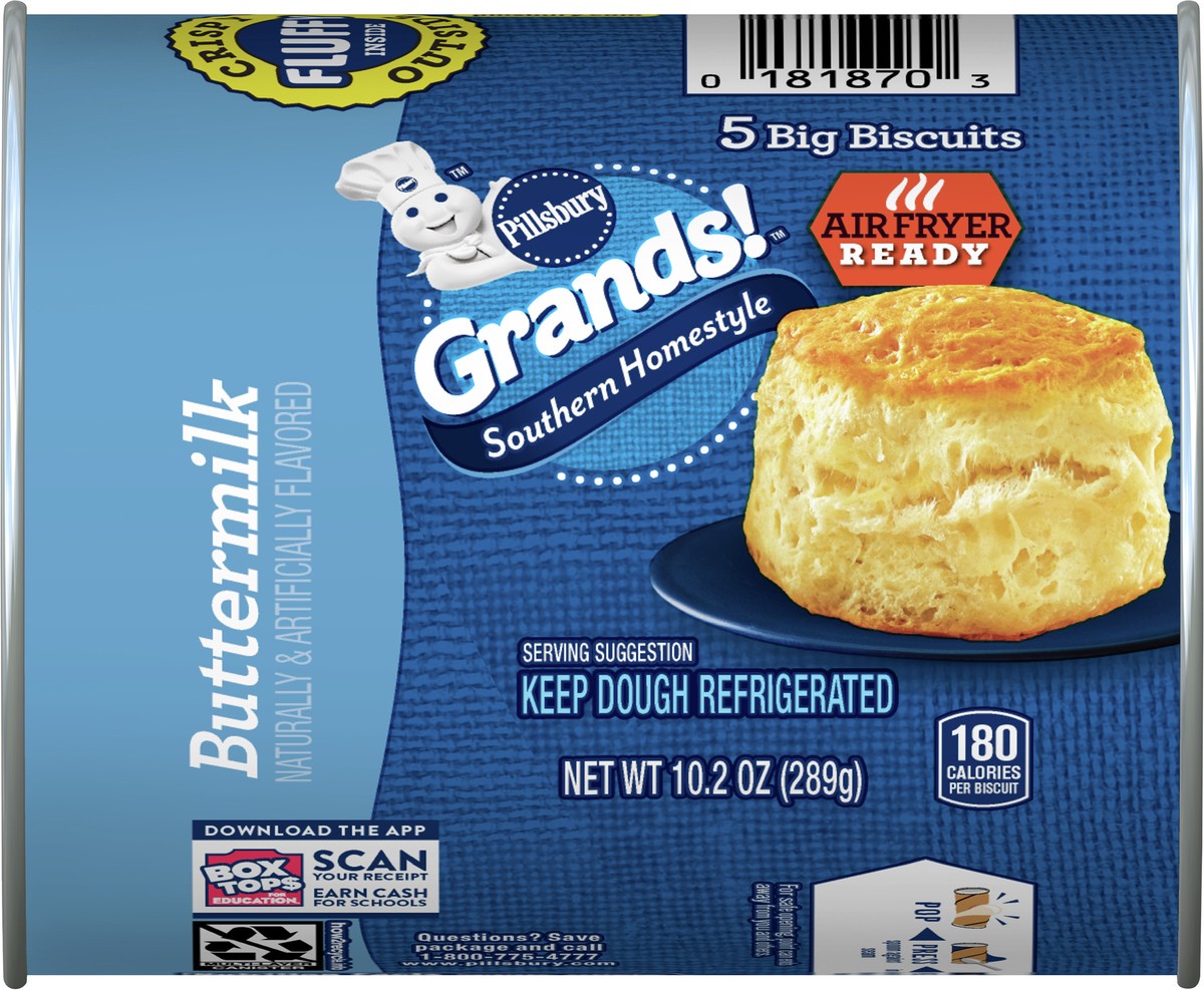 slide 7 of 9, Grands! Southern Homestyle Buttermilk Biscuits, 5 Ct, 10.2 oz, 5 ct