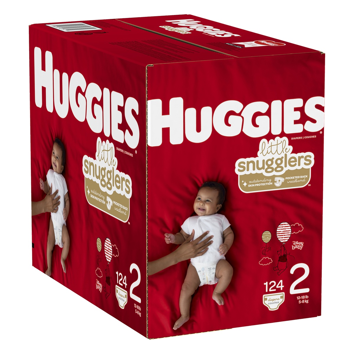 slide 2 of 8, Huggies Little Snugglers Diapers Size 2 Giant, 124 ct