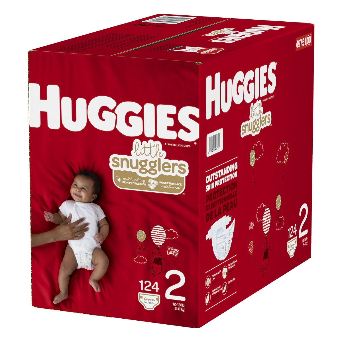 slide 3 of 8, Huggies Little Snugglers Diapers Size 2 Giant, 124 ct