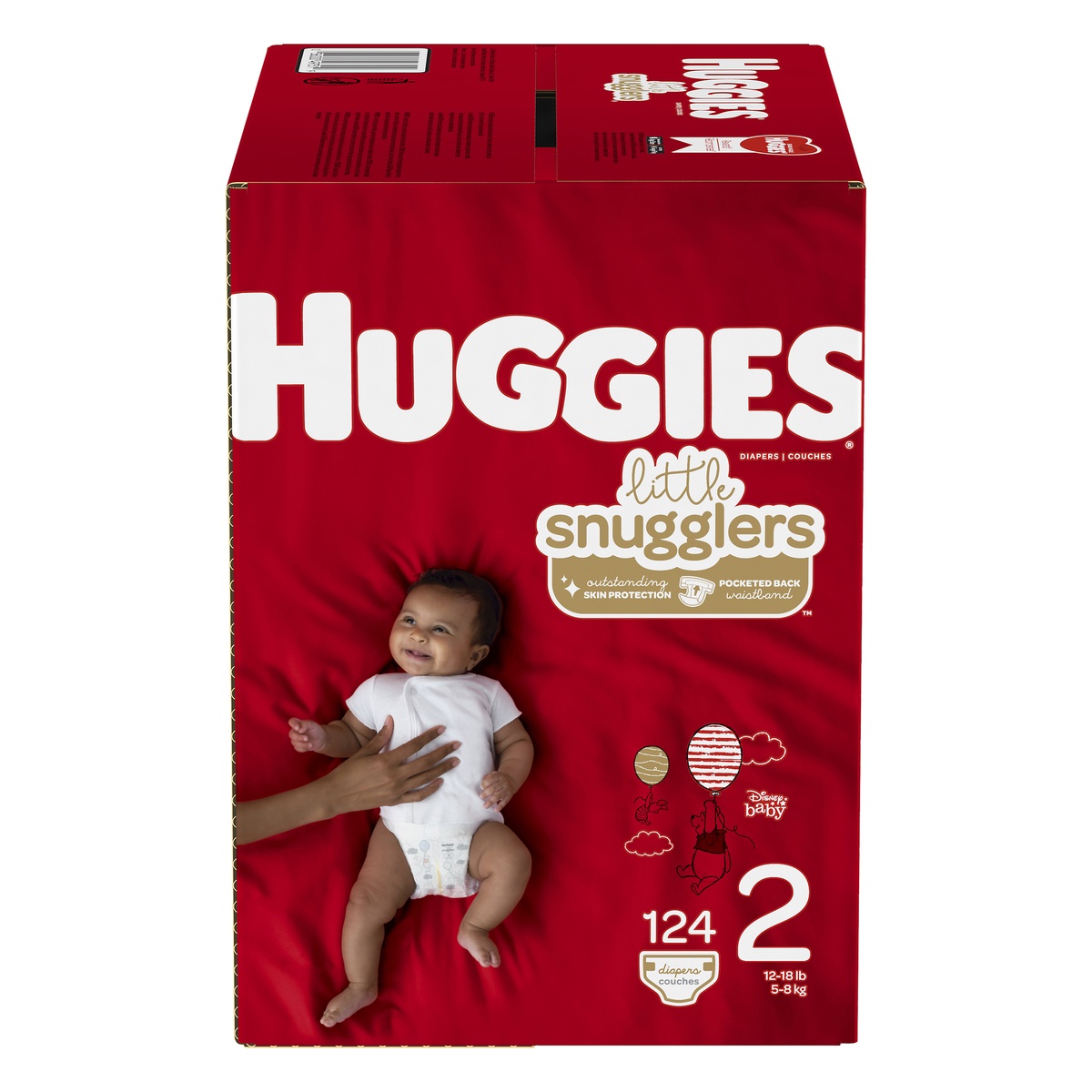 slide 1 of 8, Huggies Little Snugglers Diapers Size 2 Giant, 124 ct