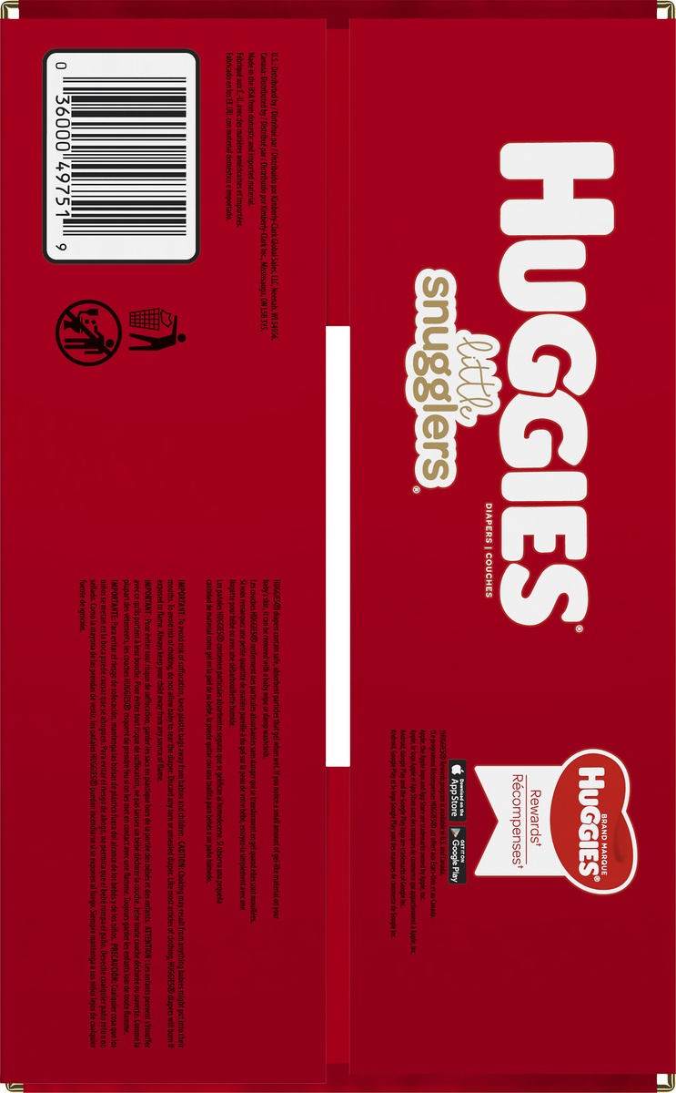 slide 4 of 8, Huggies Little Snugglers Diapers Size 2 Giant, 124 ct