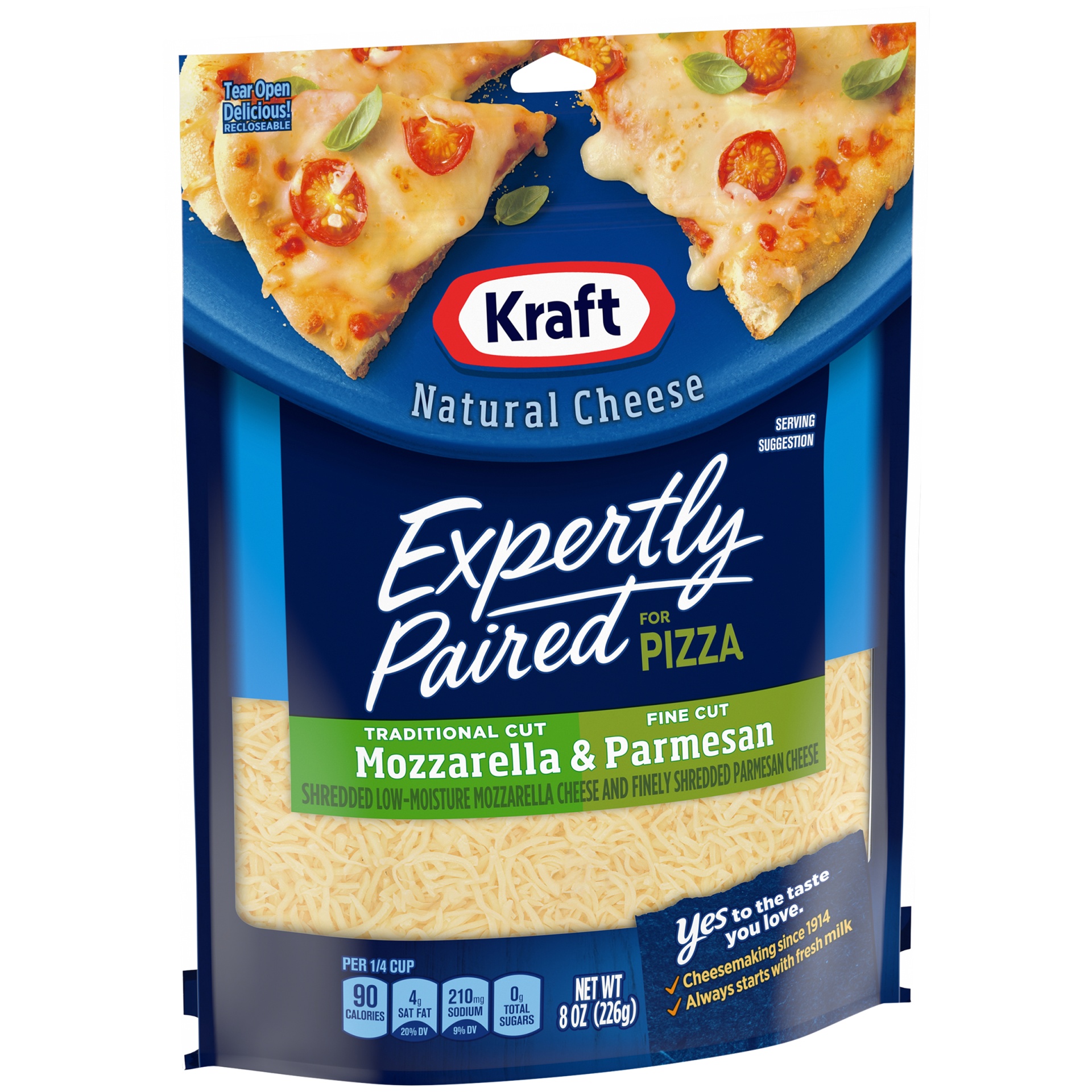 Kraft Deliciously Paired Mozzarella & Parmesan Shredded Cheese for