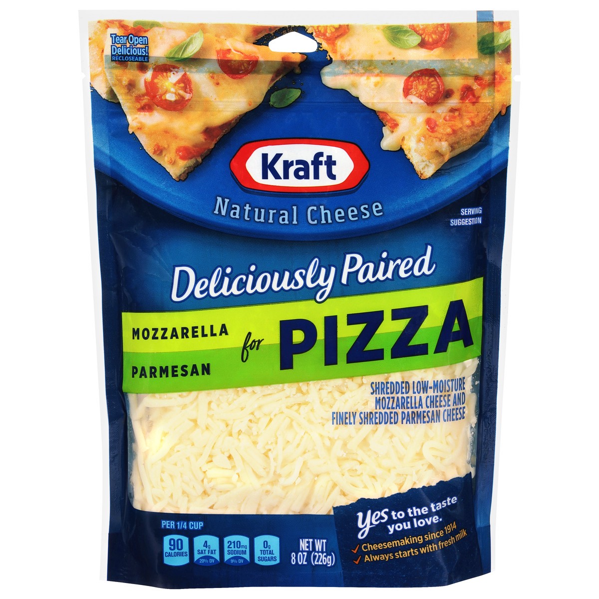 Kraft Deliciously Paired Mozzarella & Parmesan Shredded Cheese for