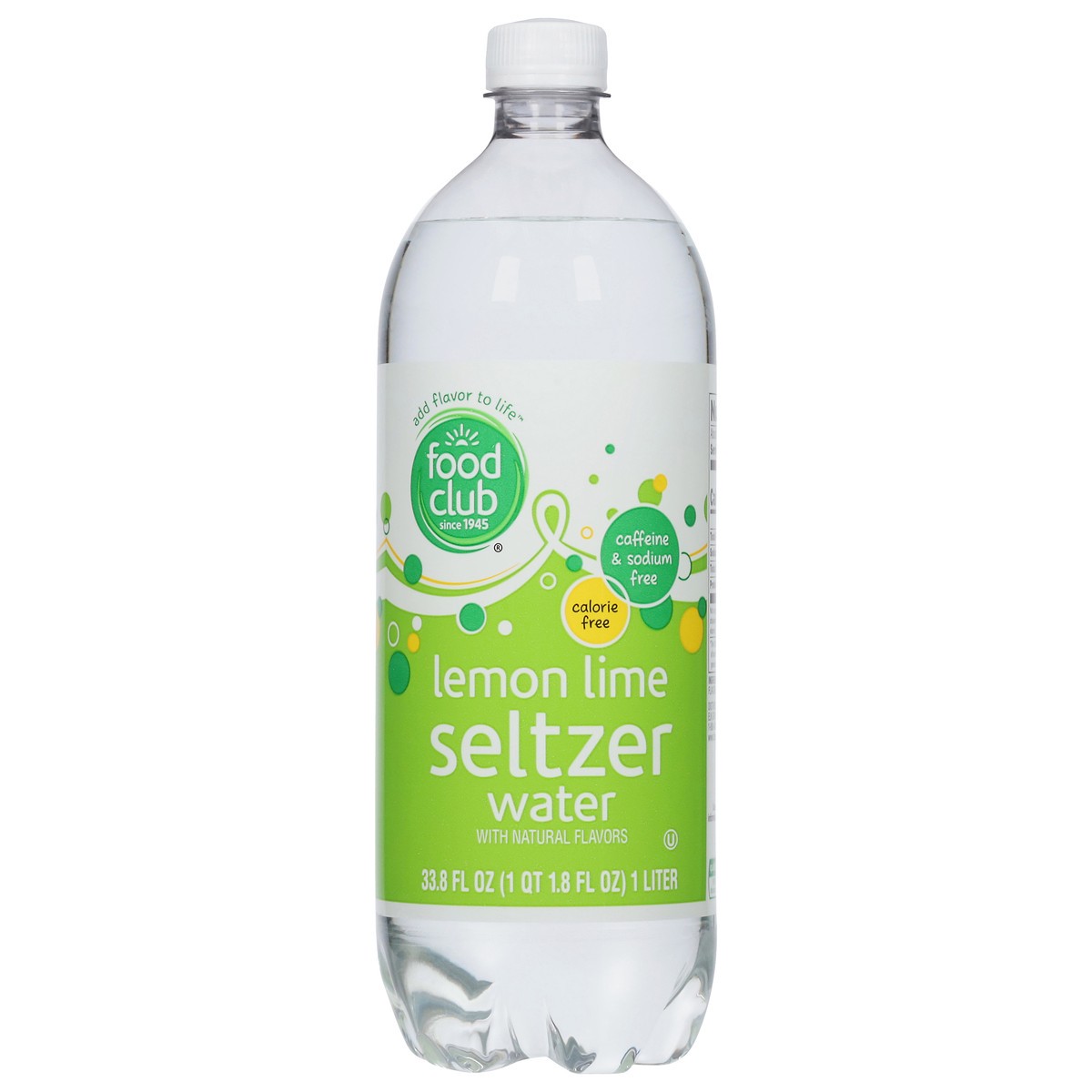 slide 1 of 9, Food Club Lemon Lime Seltzer Water - 33.8 fl oz, 33.8 fl oz