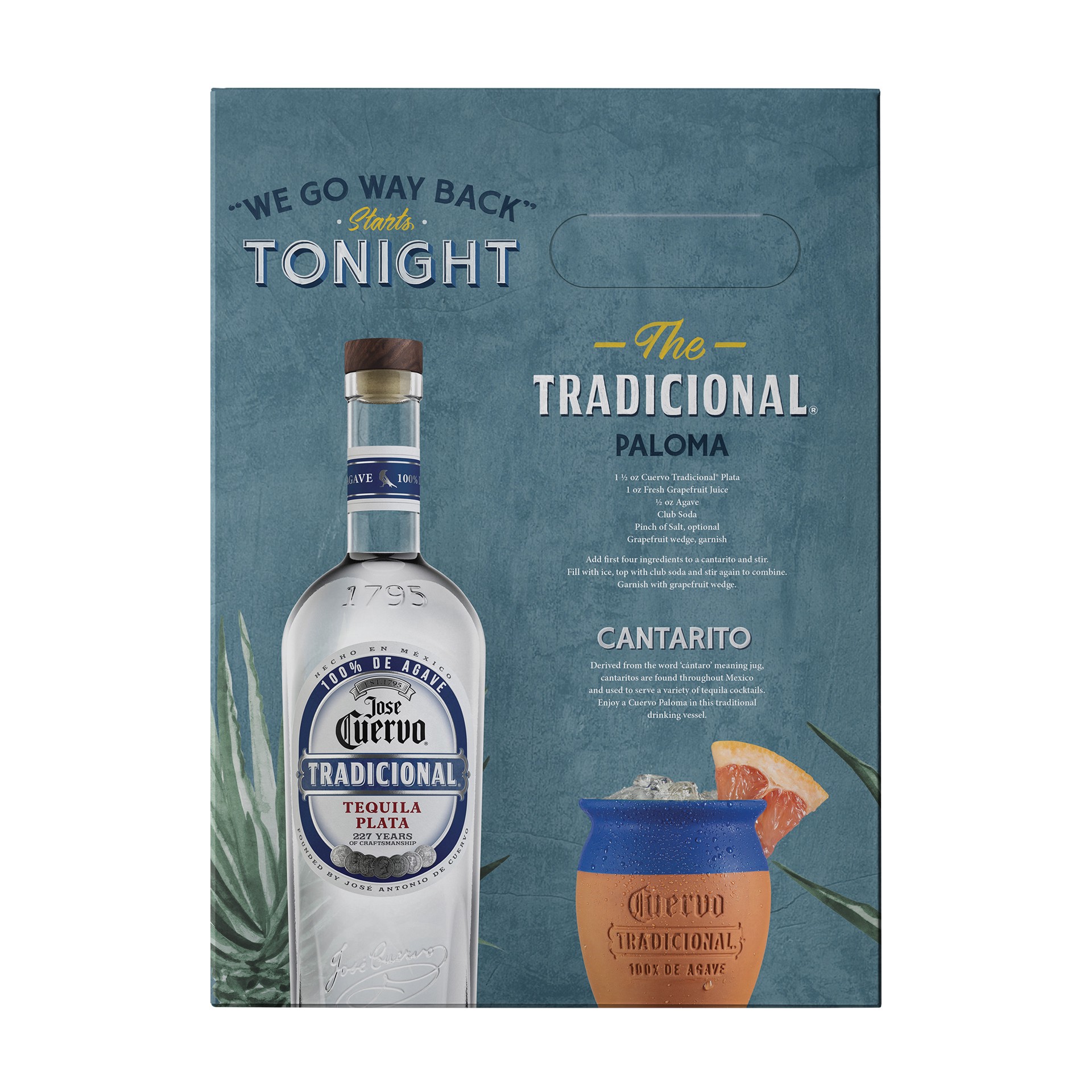 slide 7 of 10, Jose Cuervo Tradicional Plata Tequila with Cantarito 80 Proof (750 ml), 750 ml
