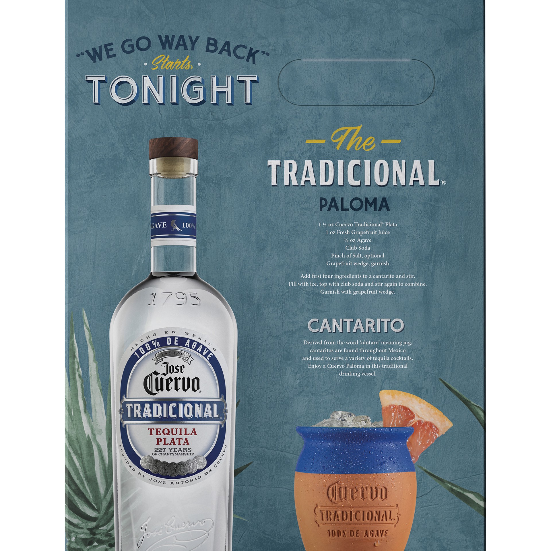 slide 6 of 10, Jose Cuervo Tradicional Plata Tequila with Cantarito 80 Proof (750 ml), 750 ml