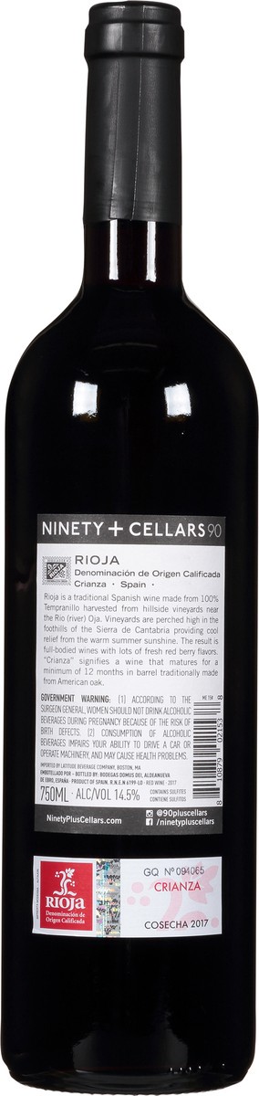 slide 6 of 10, 90+ Cellars Crianza Spain Lot 175 Rioja 750 ml, 750 ml