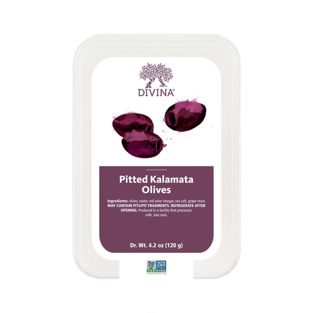 slide 1 of 1, Divina Pitted Kalamata Olives, 4.9 oz