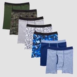 Hanes Boys Tagless Boxer Briefs Medium 10-12 Value Pack 7 ea