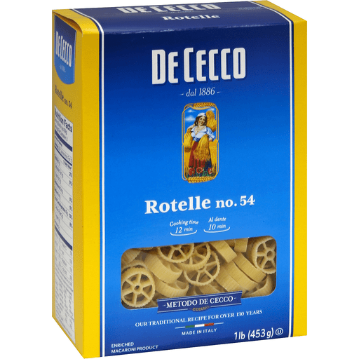 slide 3 of 3, De Cecco Rotelle Pasta, 16 oz