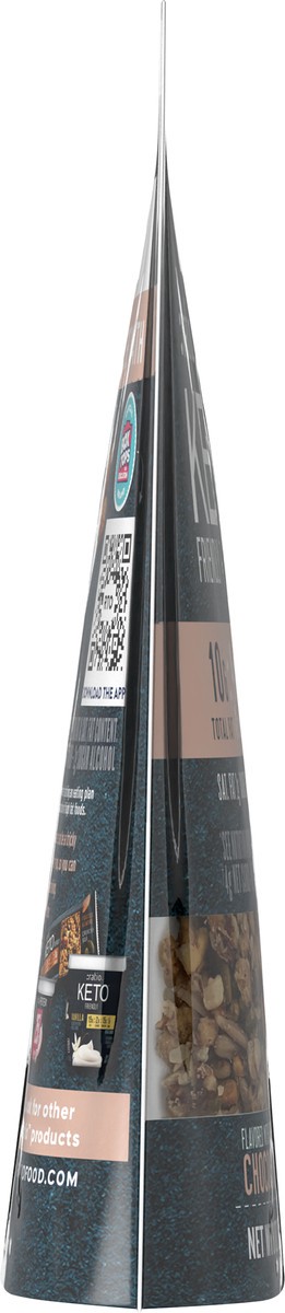 slide 3 of 9, :ratio Keto Friendly Chocolate Almond Granola Cereal, 8 OZ Cereal Bag, 8 oz