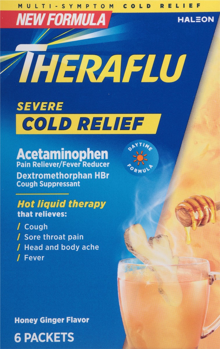 slide 10 of 12, Thera-Flu Honey Ginger Severe Cold Day, 6 ct