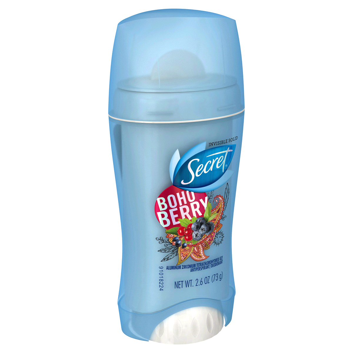 slide 2 of 4, Secret Fresh Boho Berry Invisible Solid Antiperspirant And Deodorant, 2.6 oz