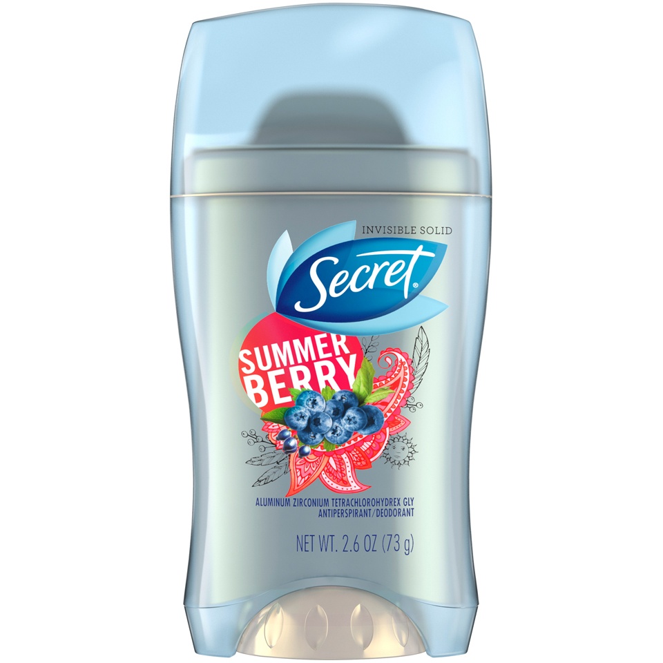 slide 1 of 4, Secret Fresh Boho Berry Invisible Solid Antiperspirant And Deodorant, 2.6 oz