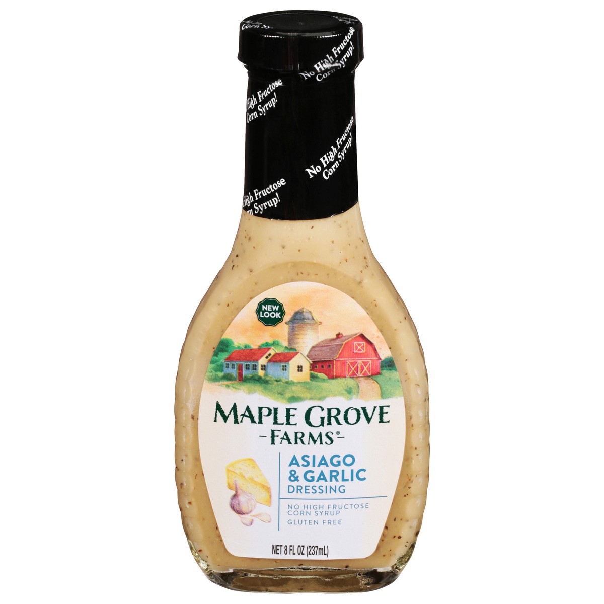 slide 1 of 12, Maple Grove Farms Asiago & Garlic Dressing 8 fl oz, 8 oz