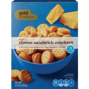 slide 1 of 1, CVS Gold Emblem Mini Cheese Sandwich Crackers, 9.5 oz