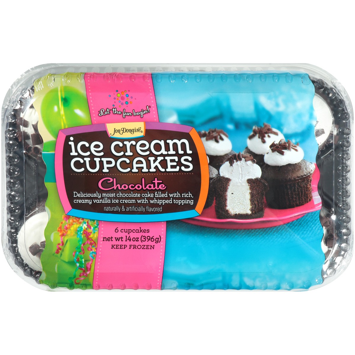 slide 1 of 2, Jon Donaire Chocolate Ice Cream Cupcakes 6 ct Clamshell, 14 oz