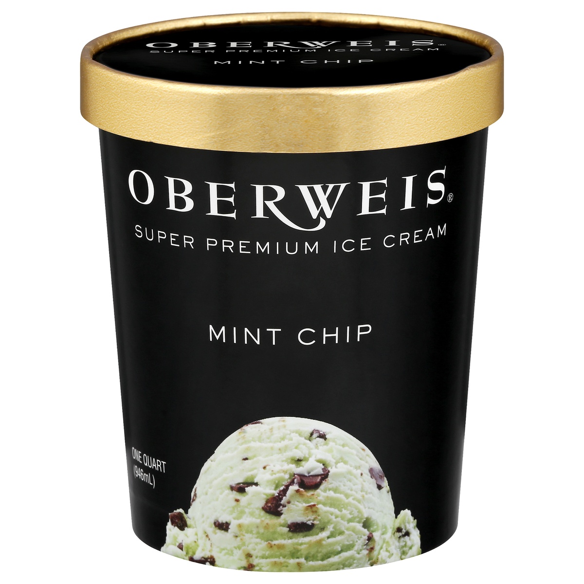 slide 1 of 1, Oberweis Ice Cream, Super Premium, Mint Chip, 32 oz