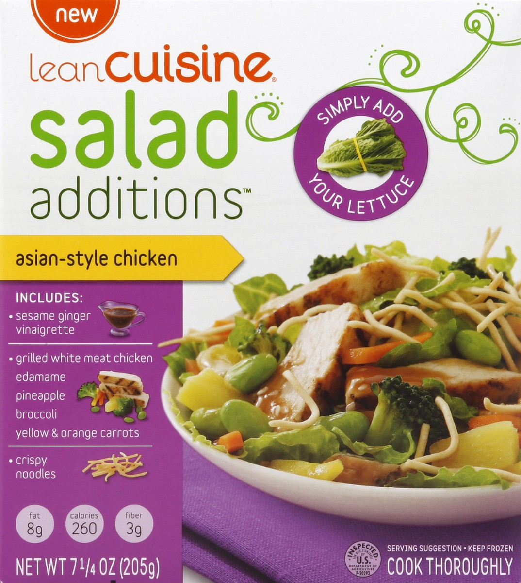 slide 4 of 4, Lean Cuisine Additions Asianstyle Chicken Salad Additions, 7.25 oz