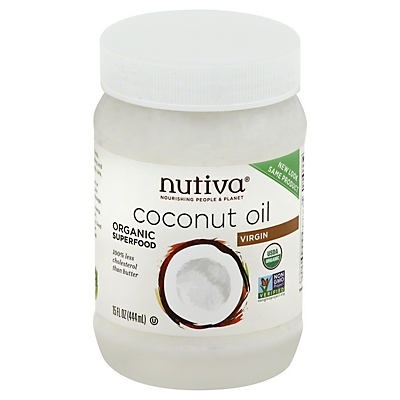 slide 1 of 5, Nutiva Organic Extra Virgin Coconut Oil, 15 oz