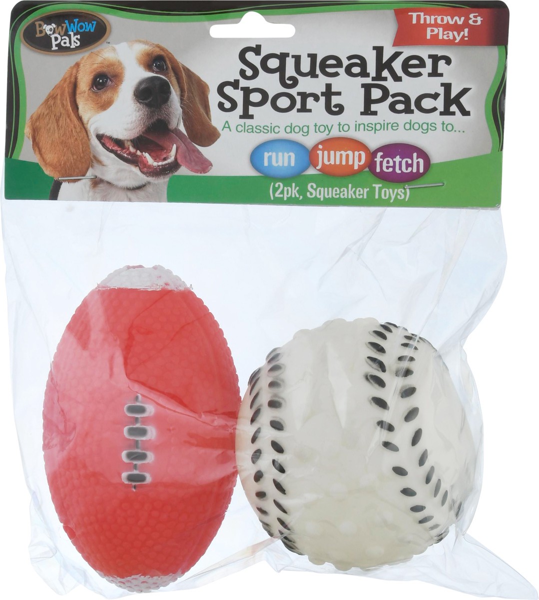 slide 1 of 9, BowWow Pals Sport Pack Squeaker Toys 2 ea, 2 ct