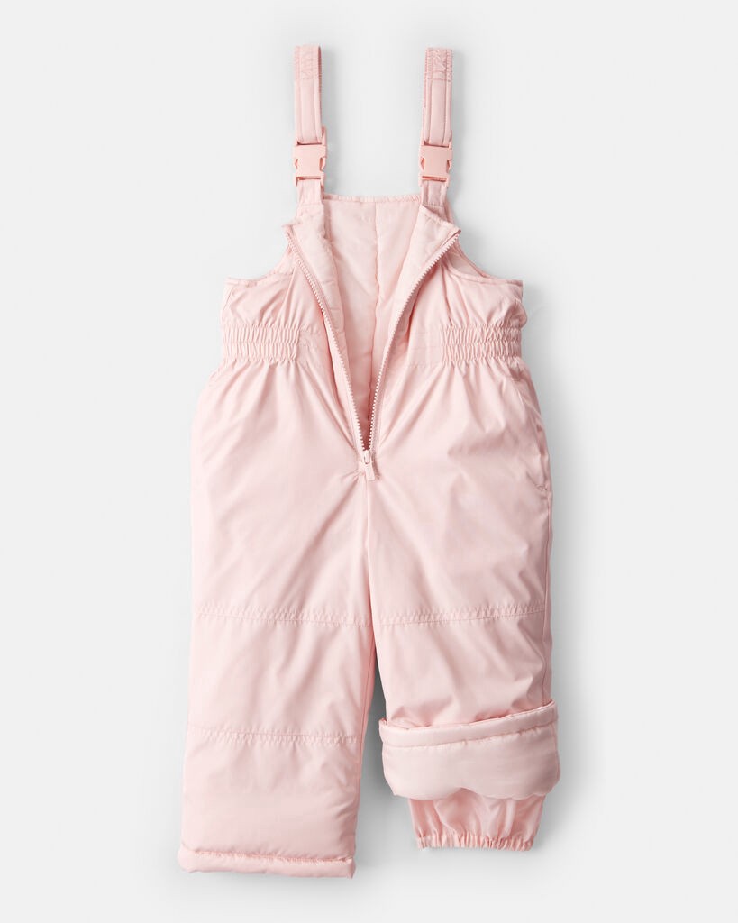slide 4 of 6, Carter's Toddler Girl 2-Piece Color Block Hooded Snowsuit Jacket & Bib Set Pink/White 3T, 2 pc