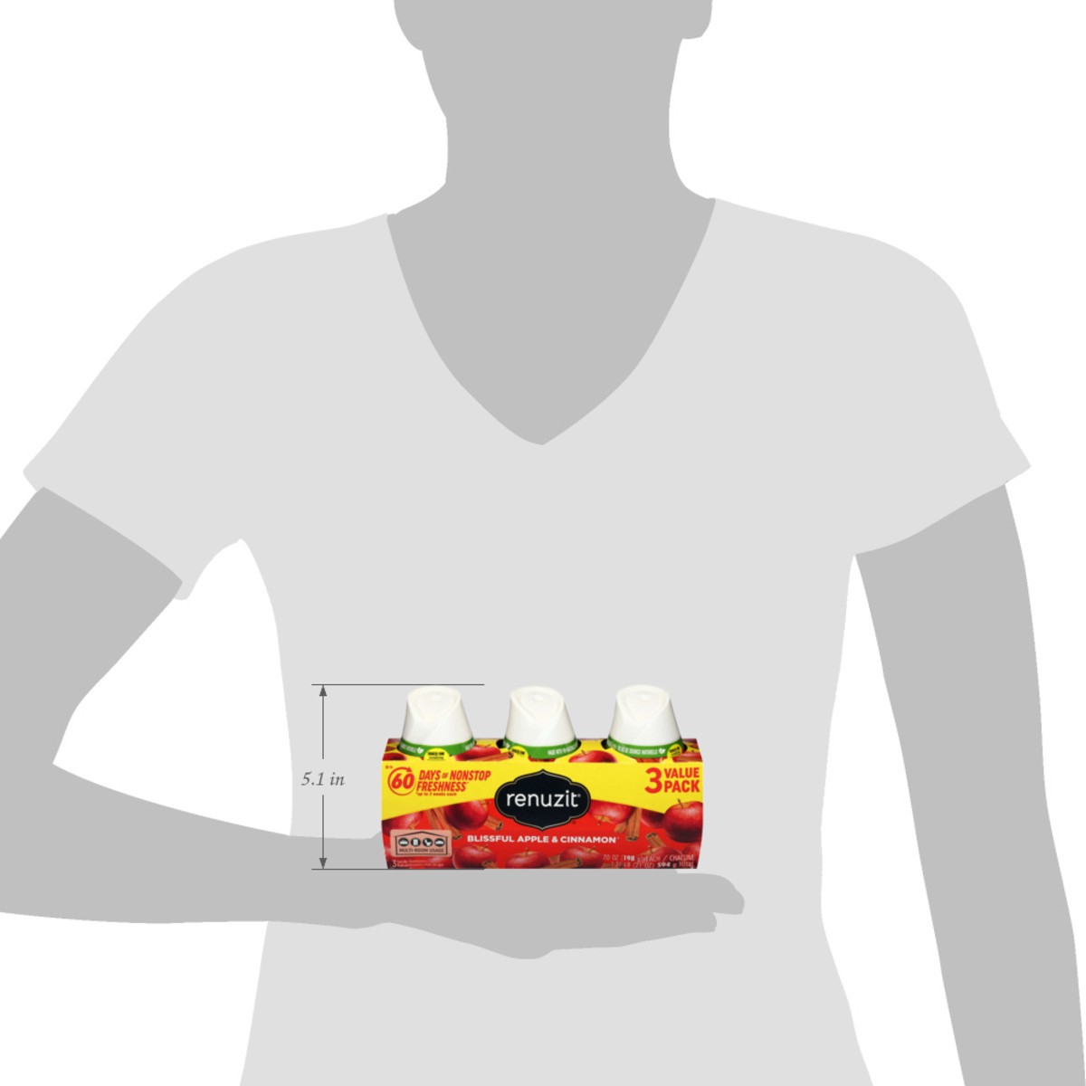 slide 3 of 13, Renuzit Blissful Apple & Cinnamon Gel Air Fresheners Value Pack 3 - 7.0 oz Each, 3 ct