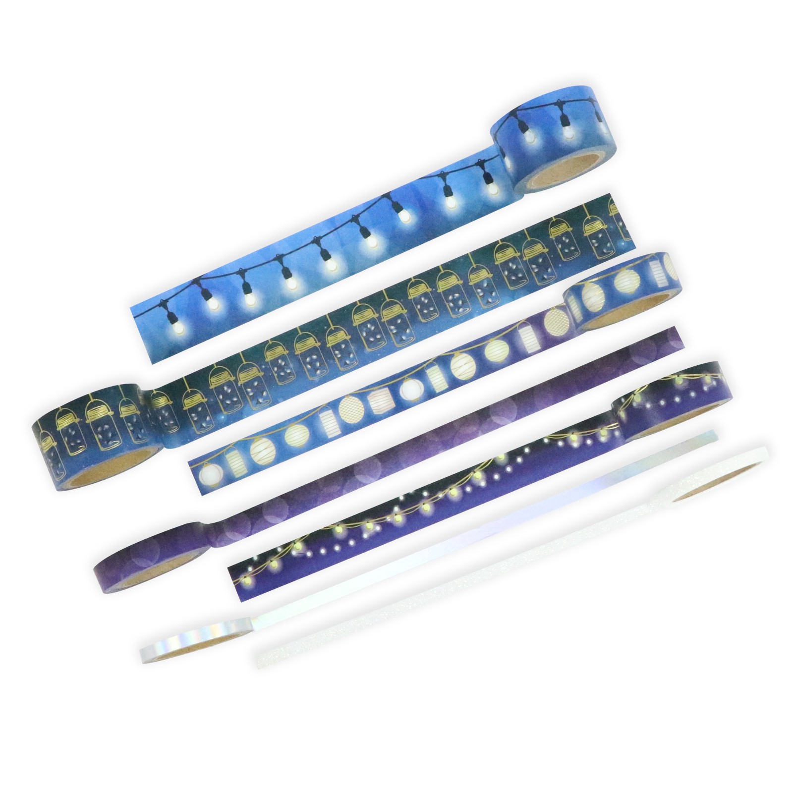 slide 3 of 3, Lights Crafting Tape Set By Recollections, 5mm x 5 yd, 15mm x 5 yd, 25mm x 5 yd/5mm x 4.5m, 15mm x 4.5m, 25mm x 4.5m
