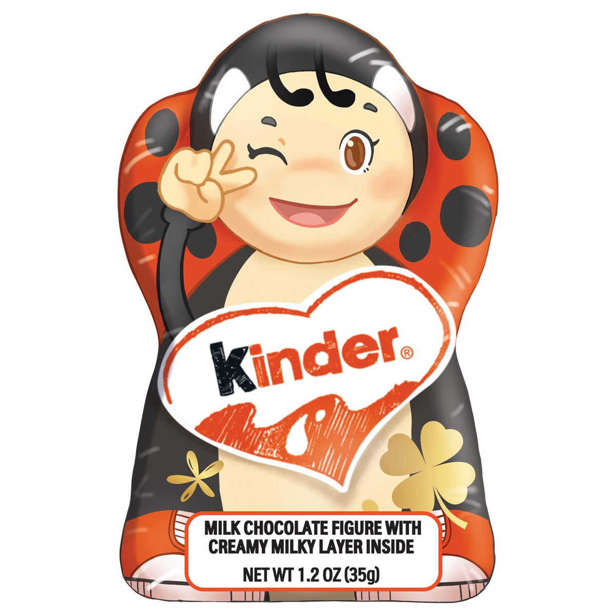 slide 9 of 10, KINDER Mlk Chocolate Figure with Creamy Milky Layer - Lady Bug 1.2oz G35, 1.2 oz