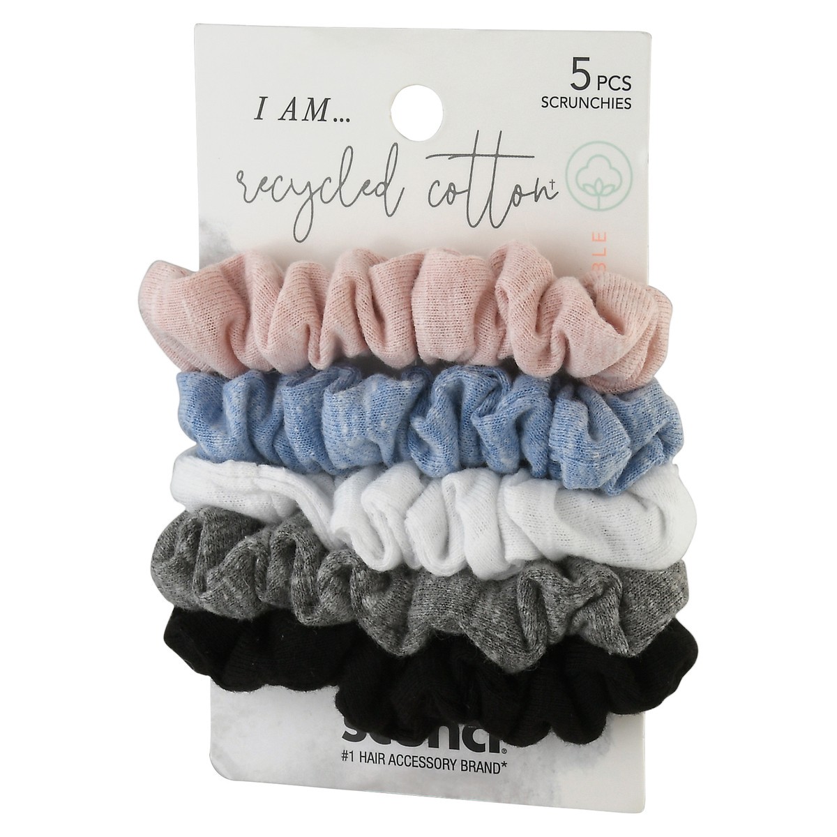 slide 4 of 9, scünci Scunci Consciously-Minded Mini Scrunchies, 5 ct